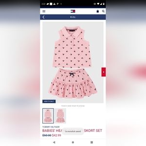Baby girls Tommy Hilfiger Polo and Skirt